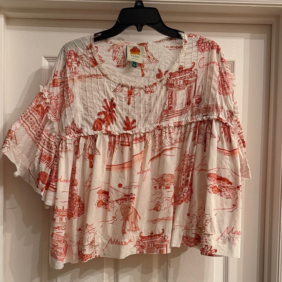 Farm Rio Cropped Shirt - Picture 1 of 4